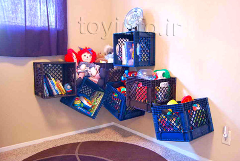 چیدمان روی دیوار برای اسباببازی ها