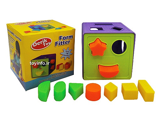 اسباب بازی مکعب فکری همراه با قطعات و جعبه آن