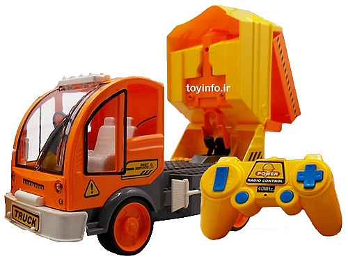 کامیون کنترلی خدمات شهری زرد و نارنجی