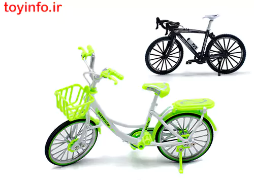 دوچرخه فلزی کوچک در دو رنگ