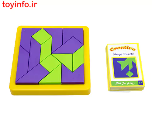 تانگرام کلاسیک همراه با کارت های مخصوص بازی, بازی فکری برای کودکان بزرگتر از 7 سال