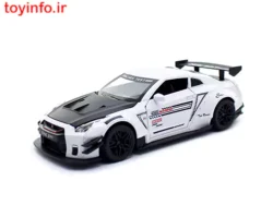 ماشین فلزی سفید GTR ماشین فلزی GTR سفید مشکی