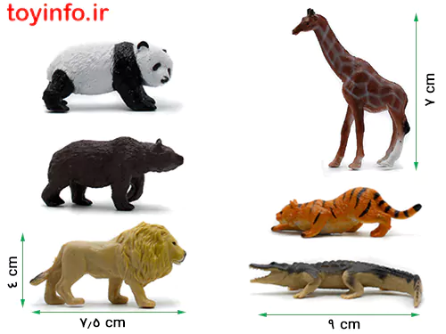 ابعاد و اندازه عروسک حیوانات کوچک
