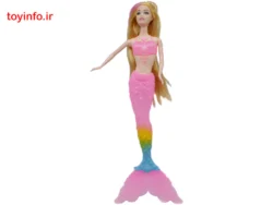 عروسک پری دریایی بدون جعبه و از نمای روبه رو با موهای بلند روشن