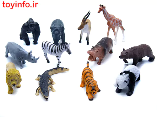 مجموعه 12 عددی از فیگور حیوانات جنگلی و اهلی