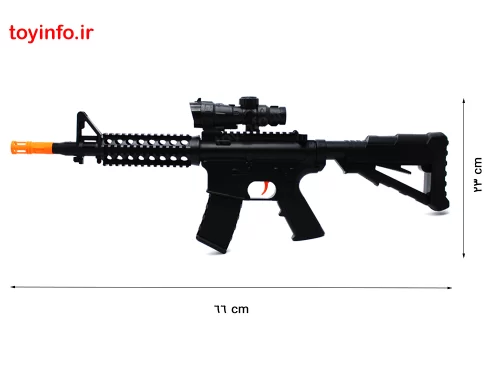 اندازه اسلحه M16 اسباب بازی به ظول 66 سانتی متر