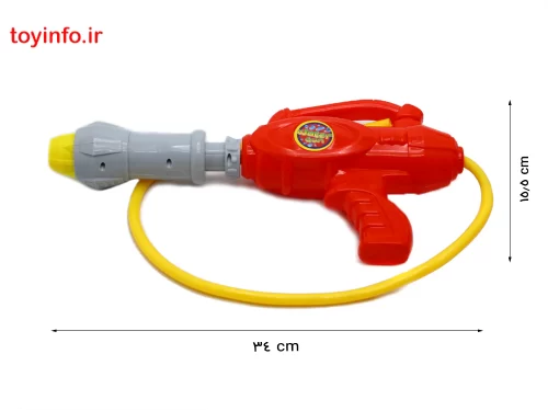 ابعاد و اندازه های تفنگ آب پاش آتش نشان برای آب بازی تابستانی بچه ها, فروشگاه اینترنتی بازار اسباب بازی