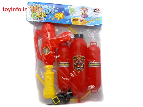 تفنگ آب پاش آتش نشان در بسته بندی مشمایی و قابل رویت فروشگاه اینترنتی بازار اسباب بازی