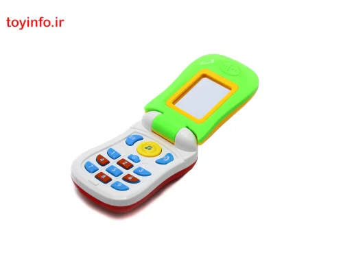 موبایل تاشو موزیکال با صفحه کلید سفید رنگ , بازار اسباب بازی