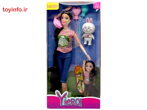 عروسک زیبای مادر و دختر همراه لوازم جانبی عروسکی کوچک, فروشگاه اینترنتی بازار اسباب بازی