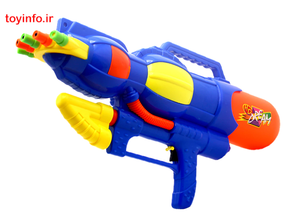تفنگ آبپاش 3 لول آبی , فروشگاه اینترنتی بازار اسباب بازی