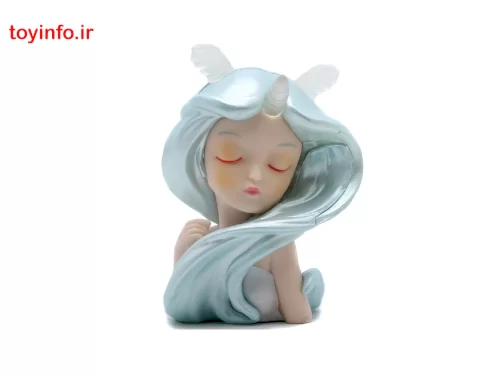 ست عروسک خواب فرشته ها مدل C با موهای سبز اقیانوسی و دارای دو بال کوچک و یک شاخ کوچک روی سر, فروشگاه اینترنتی بازار اسباب بازی