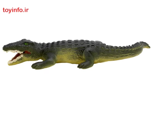 نمای جانبی عروسک تمساح بزرگ با دهان باز، فروشگاه آنلاین بازار اسباب بازی