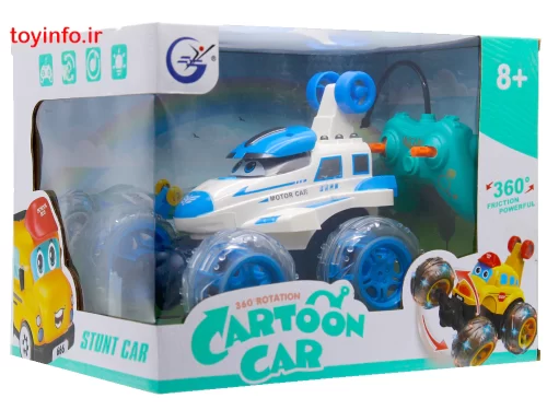 بسته بندی جعبه ای ماشین کنترلی کارتونی آبی، فروشگاه اینترنتی بازار اسباب بازی