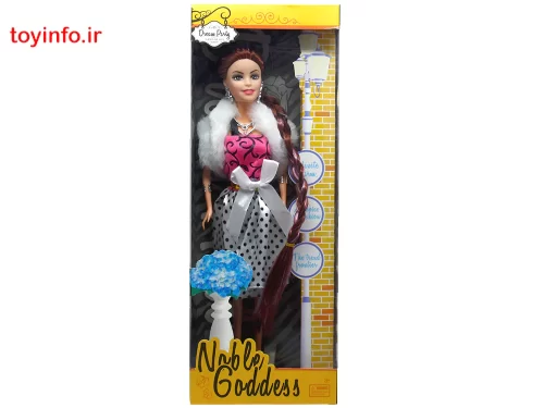 عروسک نوبل مدل B با دامن خال دار سفید ، فروشگاه اینترنتی بازار اسباب بازی