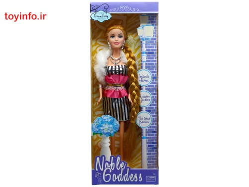 عروسک نوبل مدل c با پیراهن کمر صورتی ، فروشگاه اینترنتی بازار اسباب بازی