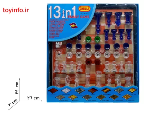ابعاد و اندازه های بسته بندی شطرنج 13 بازی ، فروشگاه اینترنتی بازار اسباب بازی