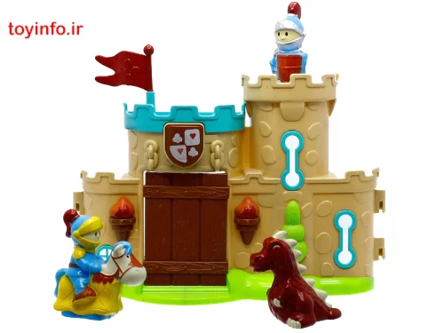 قلعه شوالیه ها با دو سرباز شوالیه و ی اژدهای قرمز فروشگاه آن لاین بازار اسباب بازی