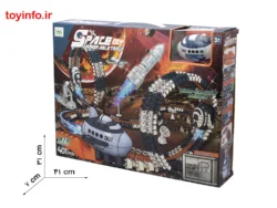 طول و عرض جعبه اسباب‌بازی ست مسیر فضانوردان, فضاپیمای اسباب بازی