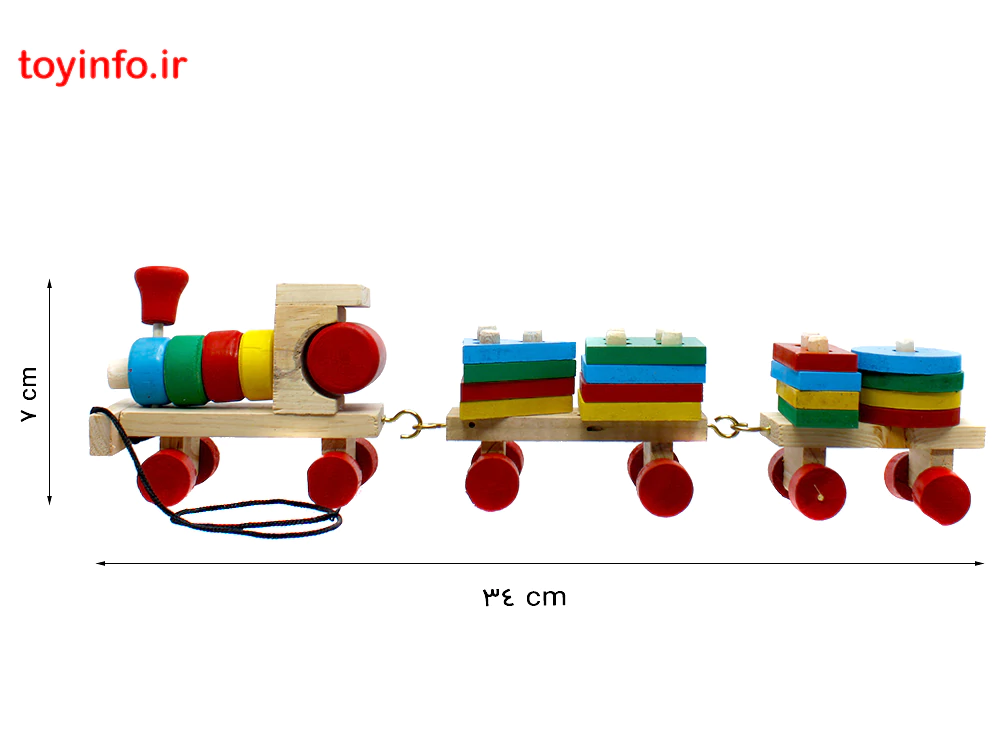 اندازه طول و عرض قطار جورچین چوبی مونته سوری, جورچین اسباب بازی