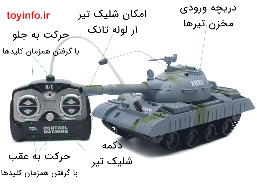 اسباب بازی تانک کنترلی 3885, تانک کنترلی تیرانداز
