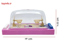 طول و ارتفاع اسباب بازی مینی بسکتبال دو نفره صورتی