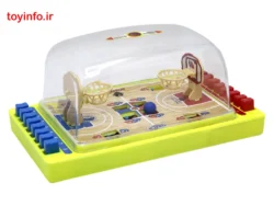 زاویه جانبی از اسباب بازی مینی بسکتبال دو نفره سبز