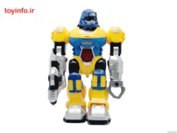 خرید اسباب بازی ربات موزیکال, آدم آهنی جنگجو زرد