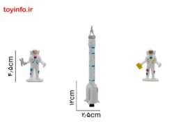 اندازه فضانورد و موشک فضایی ست تجهیزات سفر فضایی