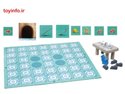 صفحه بازی فکری موش و گربه, میز و تاسها، موش ها به همراه گربه و کاشی های بازی