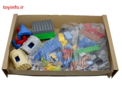 محتویات داخل جعبه اسباب بازی لگو قلعه امپراطوری بزرگ