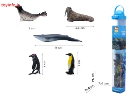 اندازه بسته بندی فیگور حیوانات دریایی و تعدادی از حیوانات دریایی