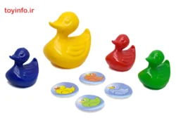 مرغابی‌های رنگی با کارت‌های بازی دایره‌ای