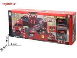طول و عرض جعبه کامیون اسباب بازی پارکینگ آتش نشانی