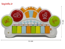 طول و عرض ارگ موزیکال اسباب بازی