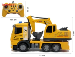 ابعاد اسباب بازی کامیون حفاری کنترلی با امکانات واقعی