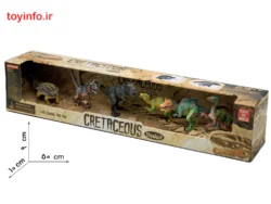طول و عرض جعبه ست فیگورهای دایناسور دوره کرتاسه