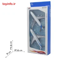 طول و عرض جعبه اسباب بازی ست دو عددی هواپیما فلزی